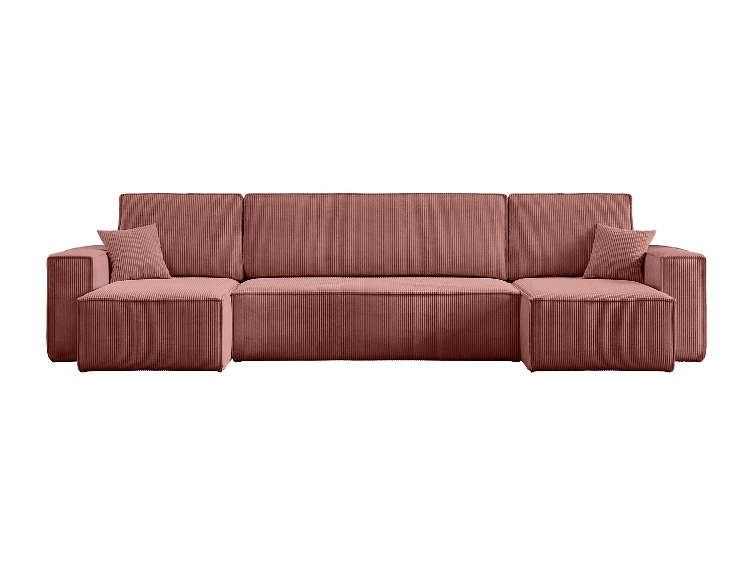 Canapé d'Angle réversible convertible avec fonction de couchage Karl U coffre universel en velours côtelé cuivre du fabricant - VINOTTI