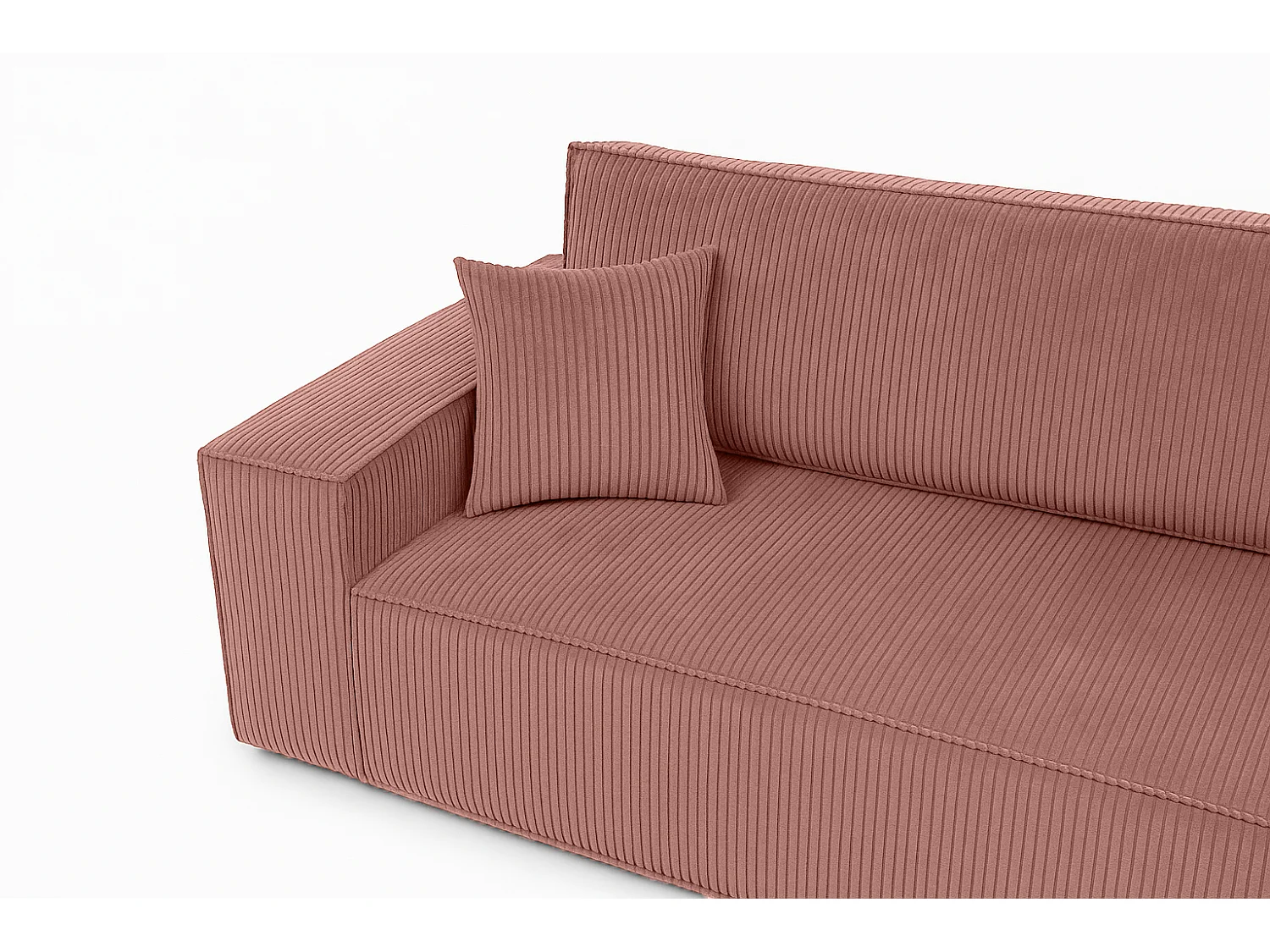 Canapé d'Angle réversible convertible avec fonction de couchage Karl L coffre universel en velours côtelé cuivre du fabricant - L244 x P145 x H82cm Vinotti