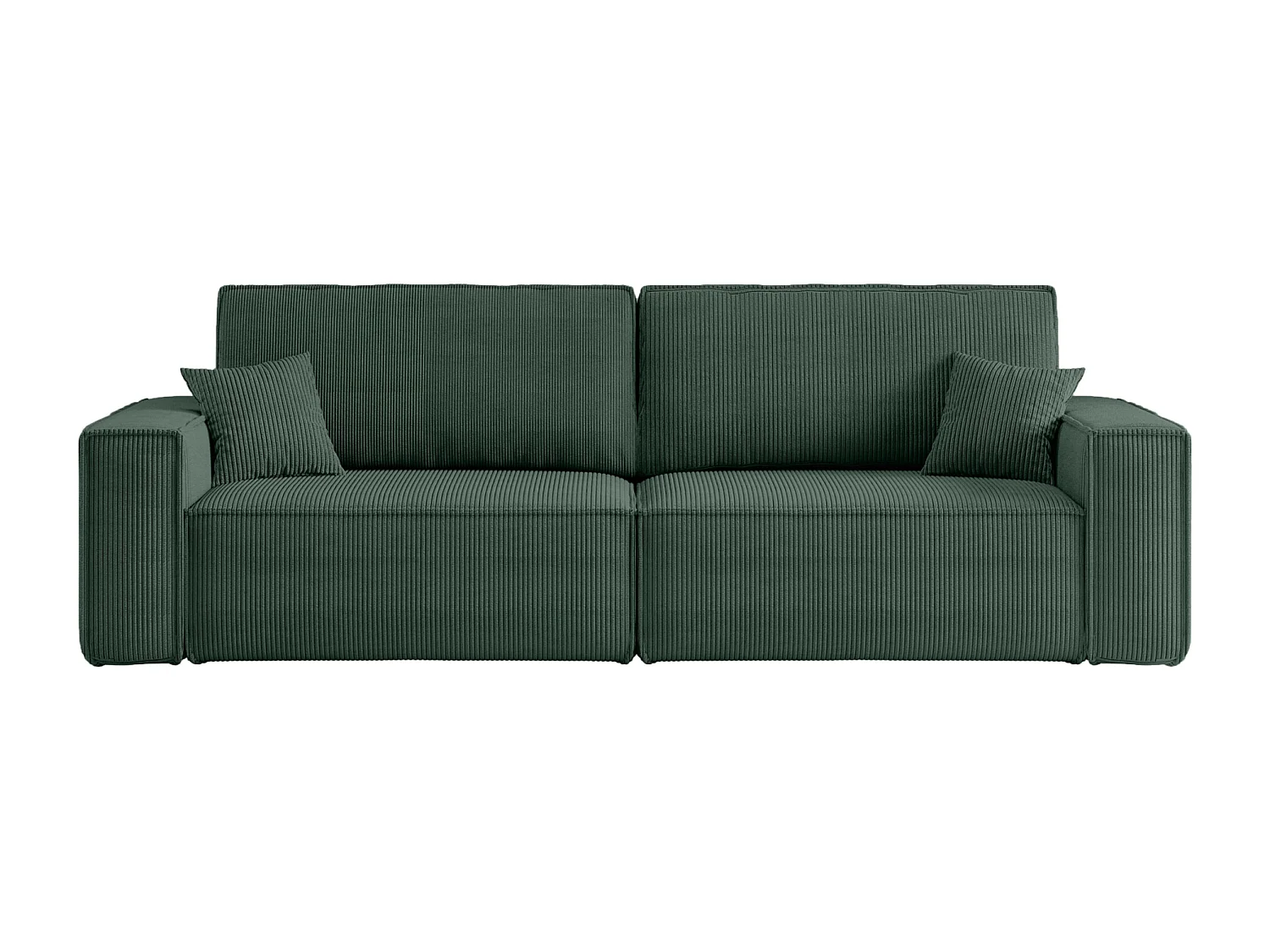 Divano Karl avec deux coffres de rangement pour literie, pour le salon, grand choix directement du fabricant vert bouteille - VINOTTI