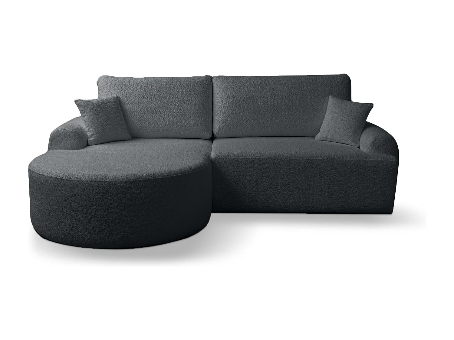 Canapé d’angle gauche moderne avec fonction couchage en anthracite – ARTE PREMIUM, direct fabricant