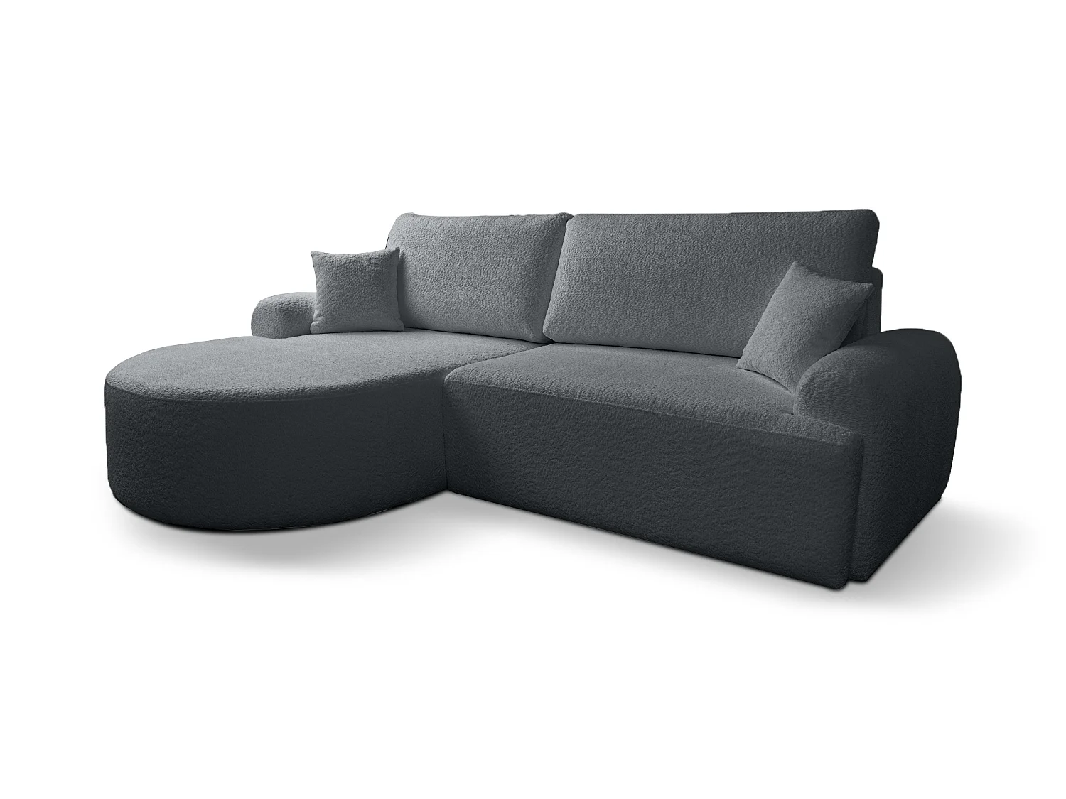 Canapé d’angle gauche moderne avec fonction couchage en anthracite – ARTE PREMIUM, direct fabricant
