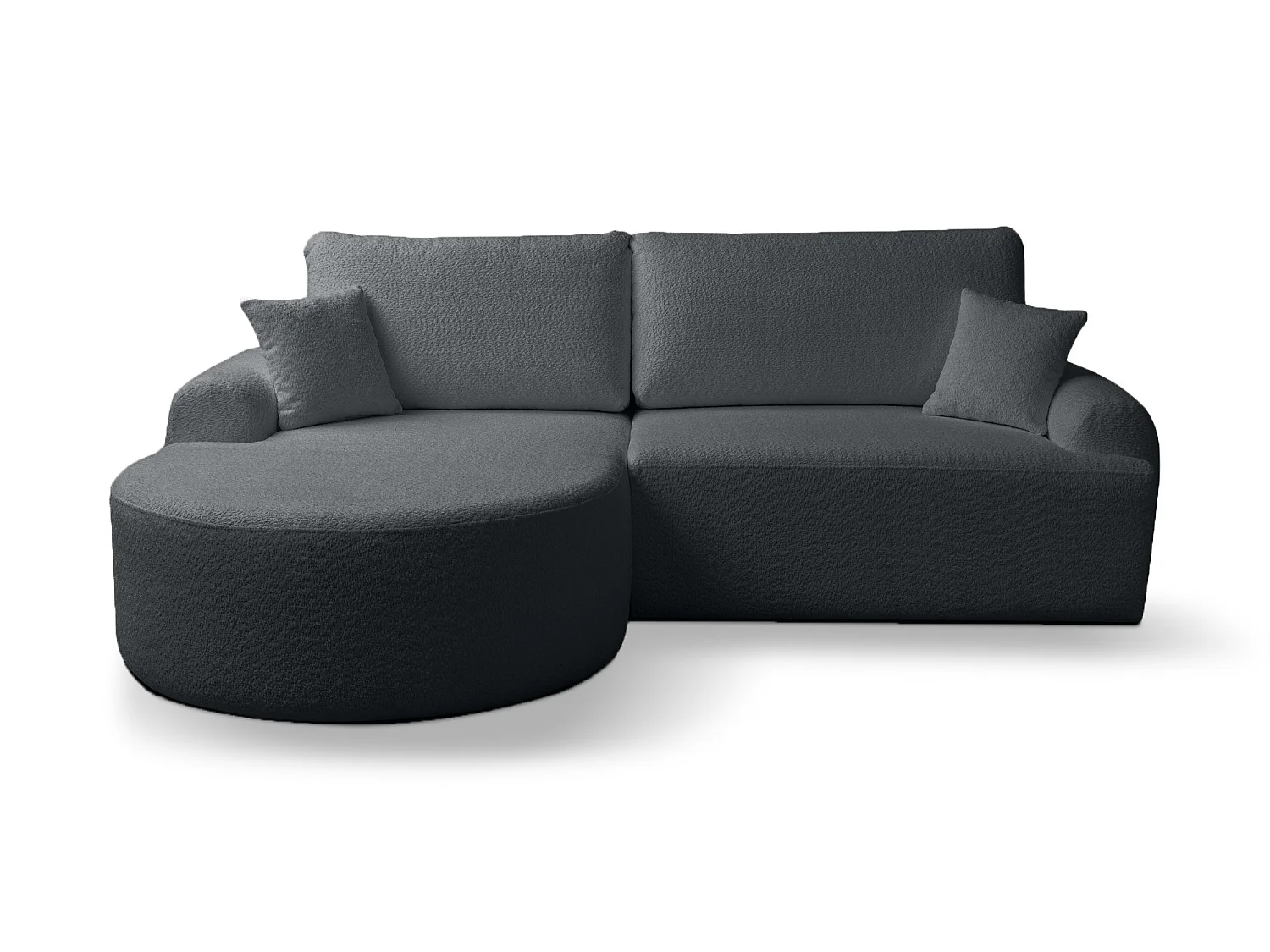 Canapé d’angle gauche moderne avec fonction couchage en anthracite – ARTE PREMIUM, direct fabricant