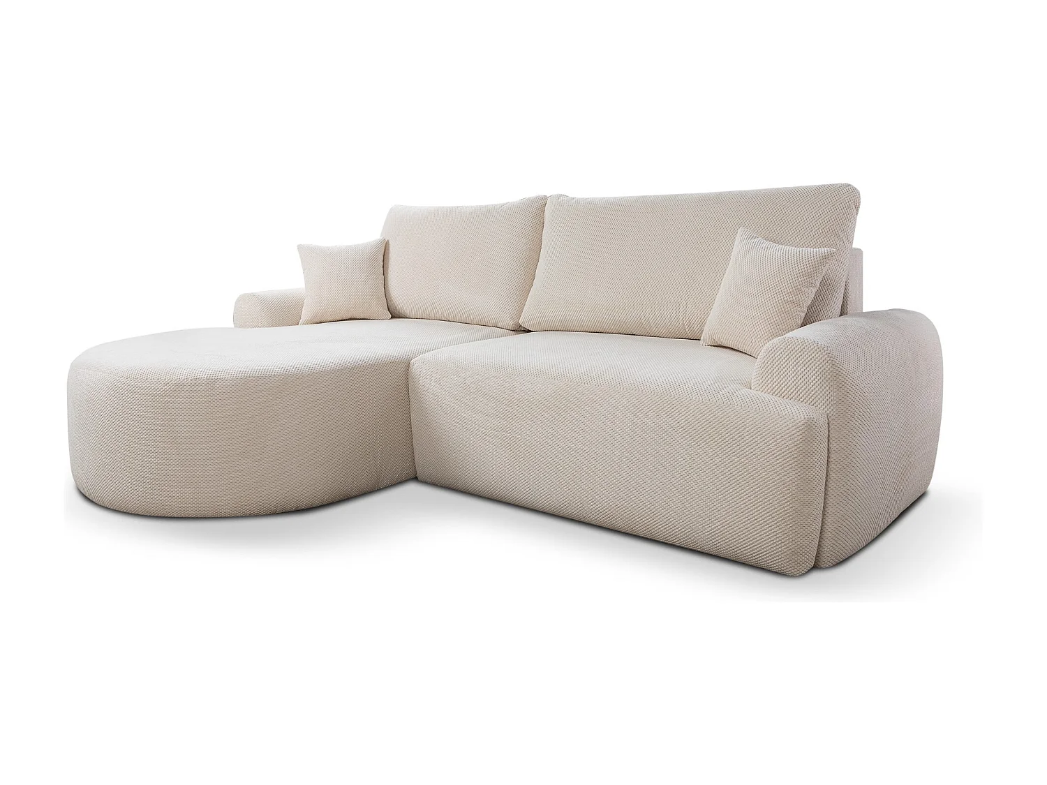 Canapé d'Angle gauche avec fonction de couchage ARTE PREMIUM coffre en crémeux du fabricant