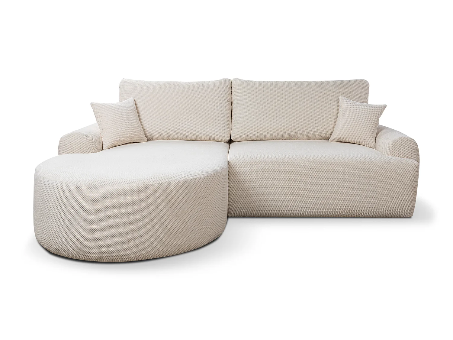 Canapé d'Angle gauche avec fonction de couchage ARTE PREMIUM coffre en crémeux du fabricant