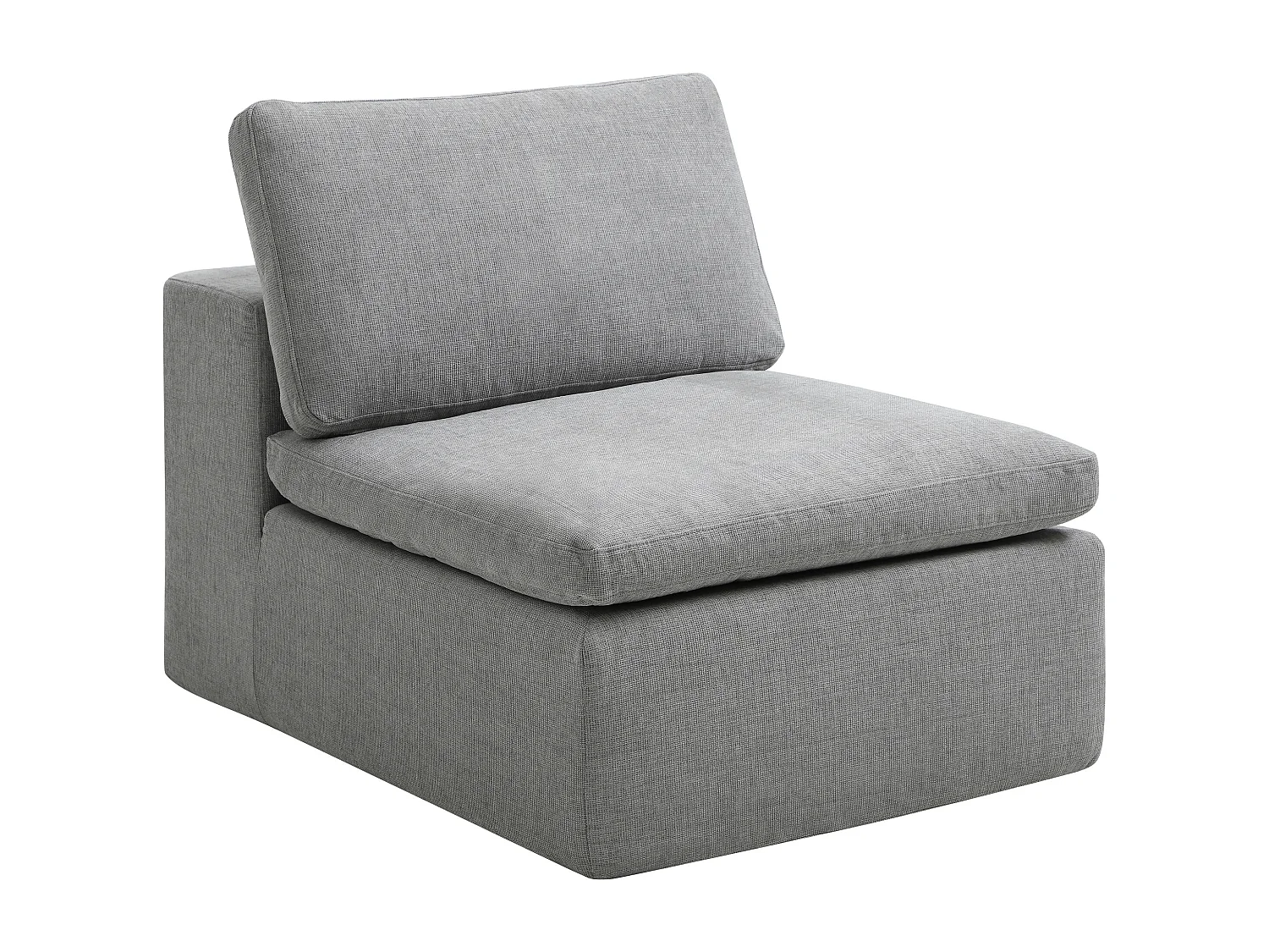 Canapé 3 places modulable en tissu gris CORTOLINE