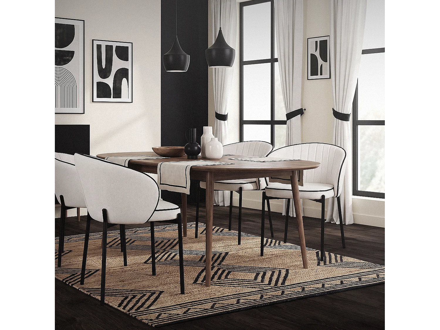 ML-Design 4x Sillas de comedor beige con revestimiento de tela, asiento sofá de salón con respaldo, mueble de cocina tapizado con patas de metal