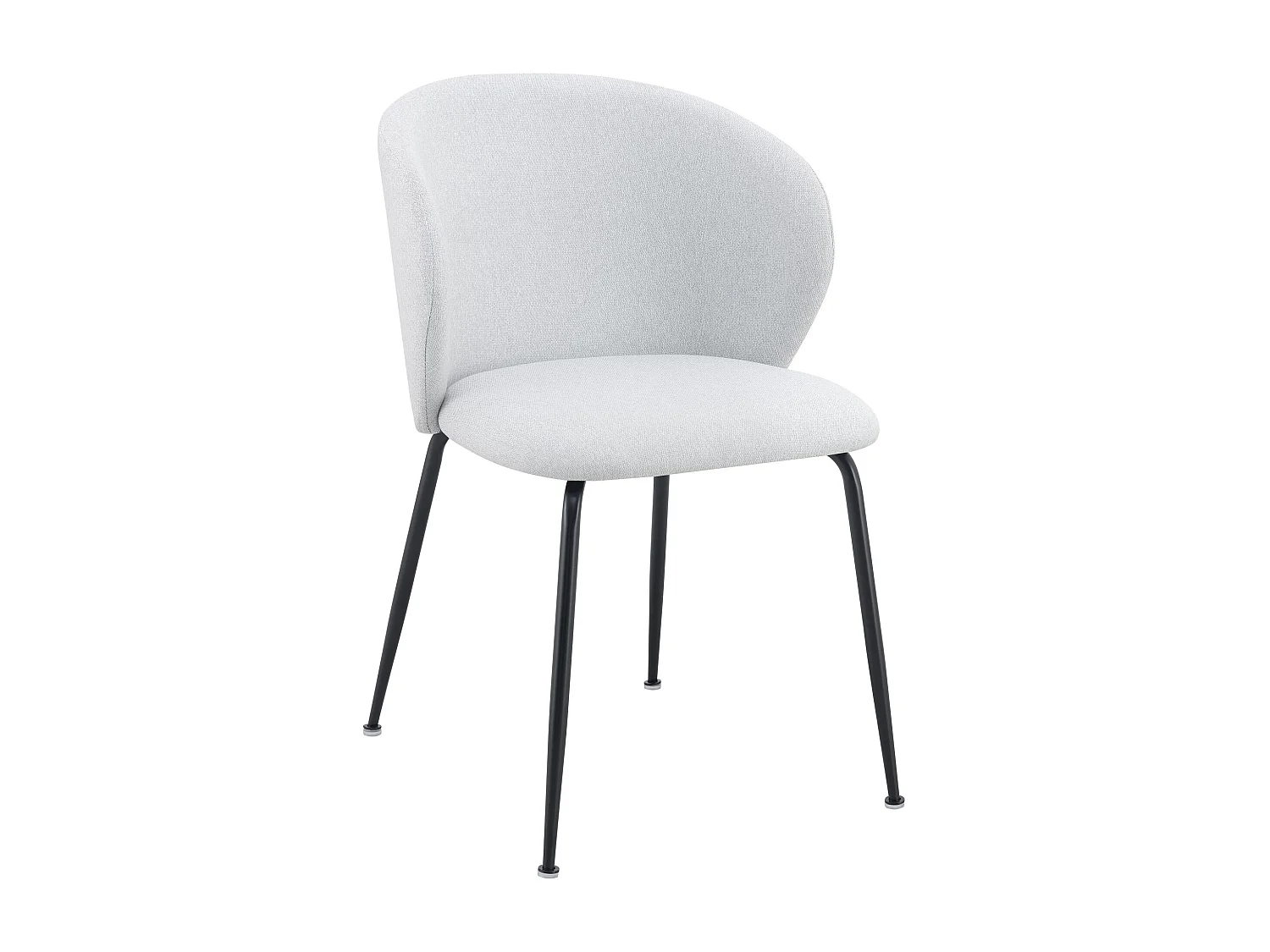 Chaise rembourrée – tissu hydrophobe argenté – MEALIZE