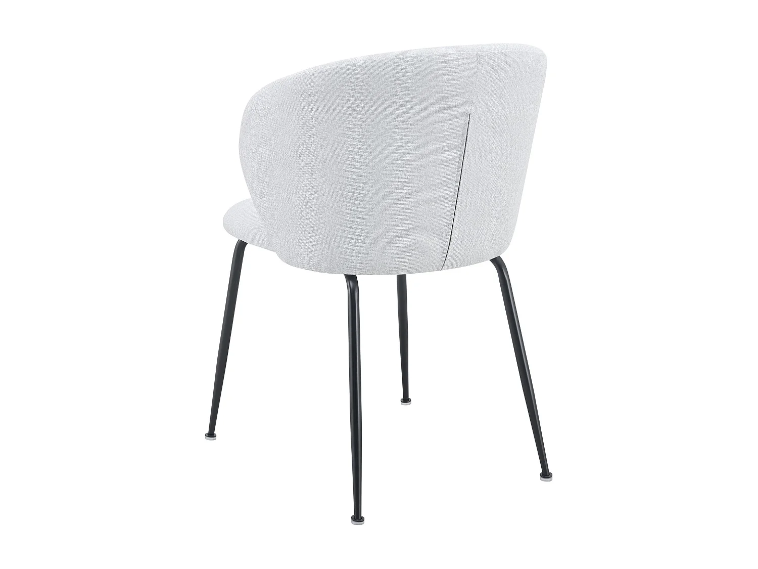 Chaise rembourrée – tissu hydrophobe argenté – MEALIZE