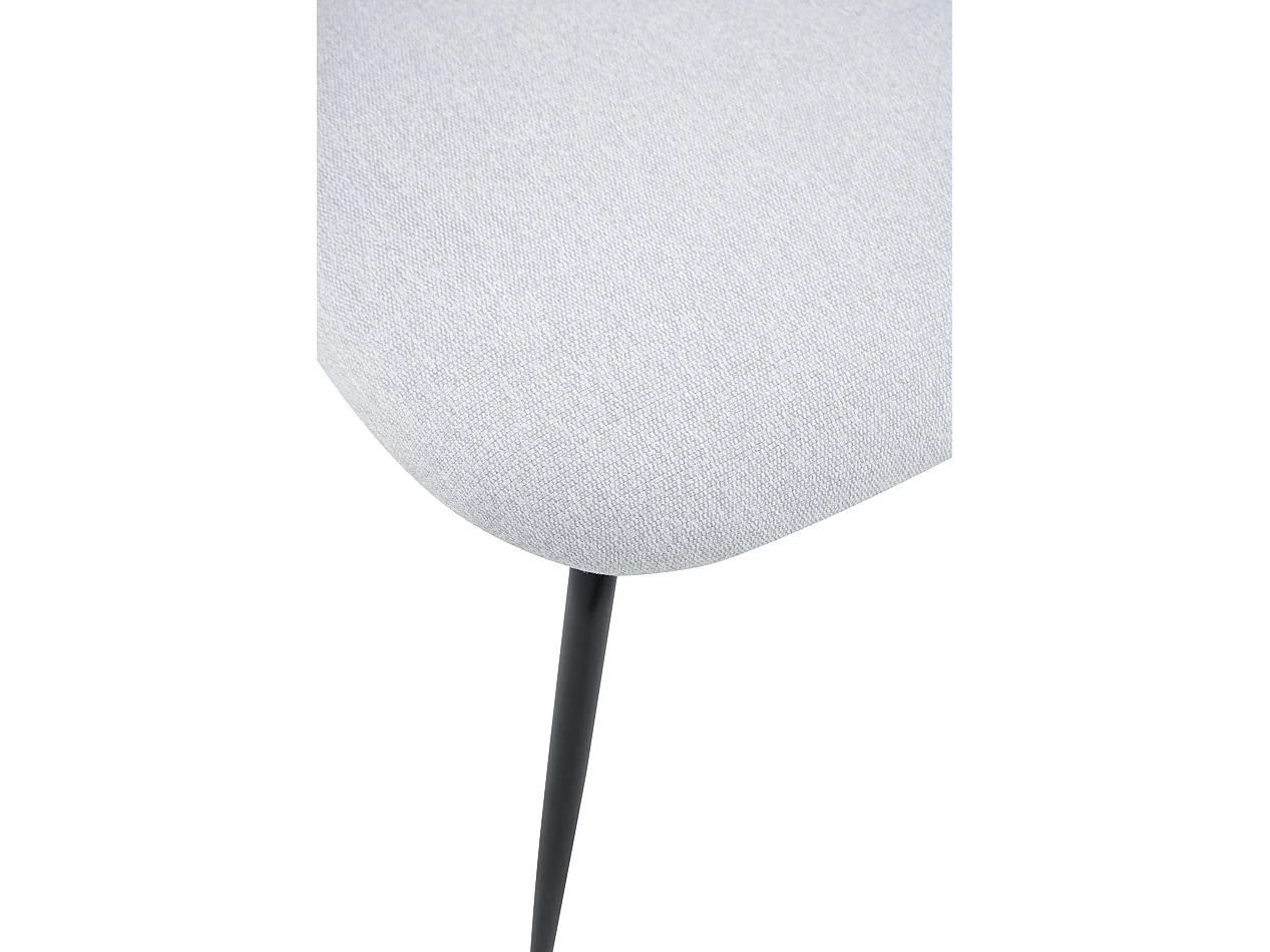 Chaise rembourrée – tissu hydrophobe argenté – MEALIZE