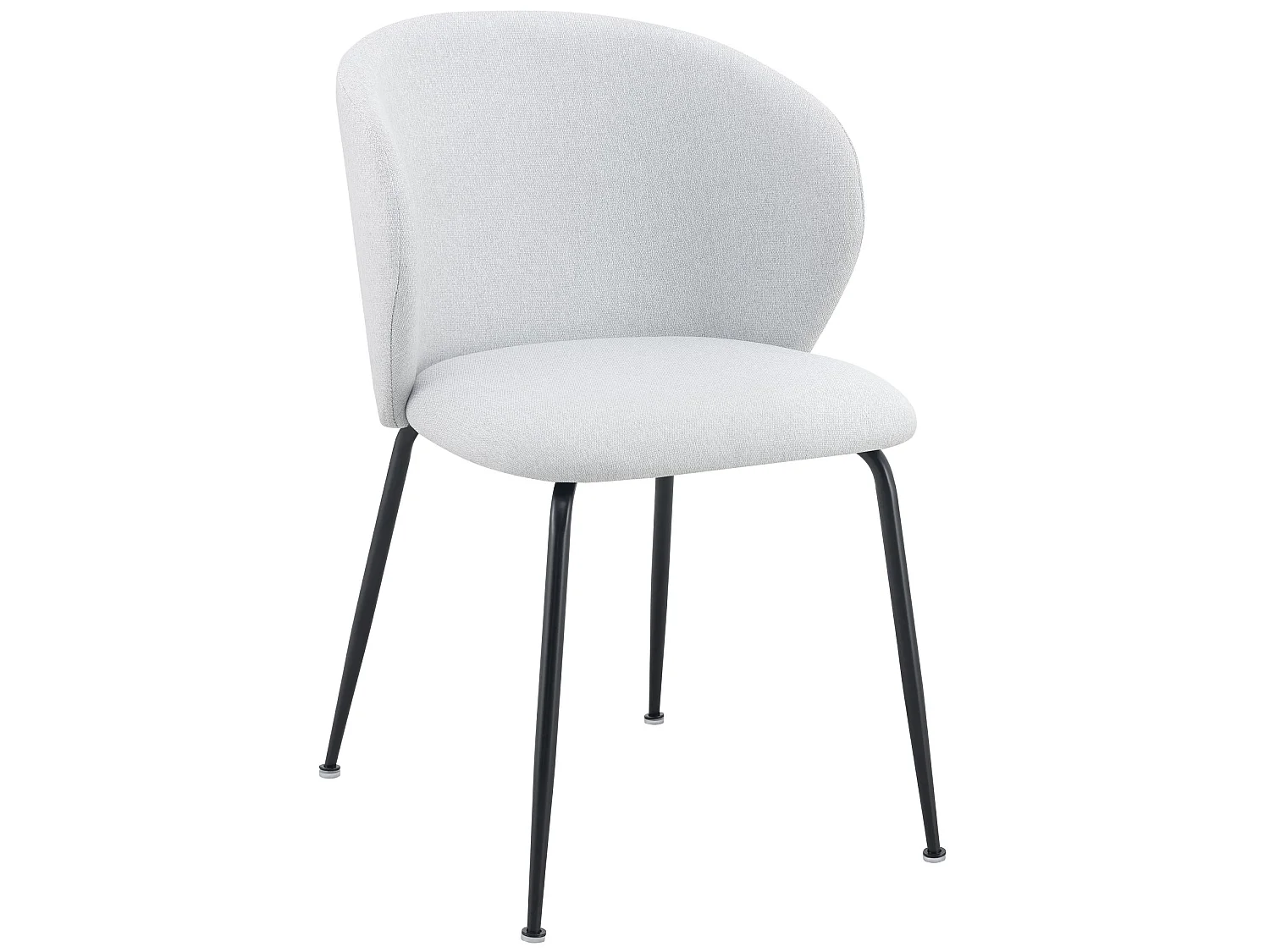 Chaise rembourrée – tissu hydrophobe argenté – MEALIZE