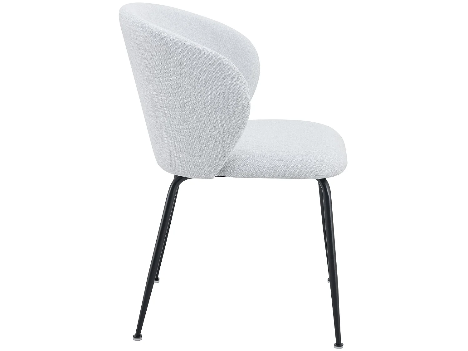 Chaise rembourrée – tissu hydrophobe argenté – MEALIZE