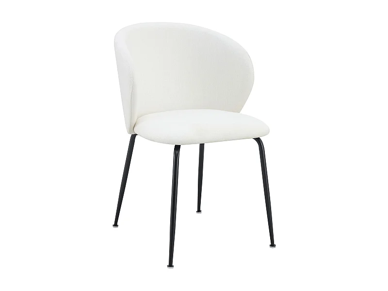 Chaise rembourrée – tissu hydrophobe crème – MEALIZE