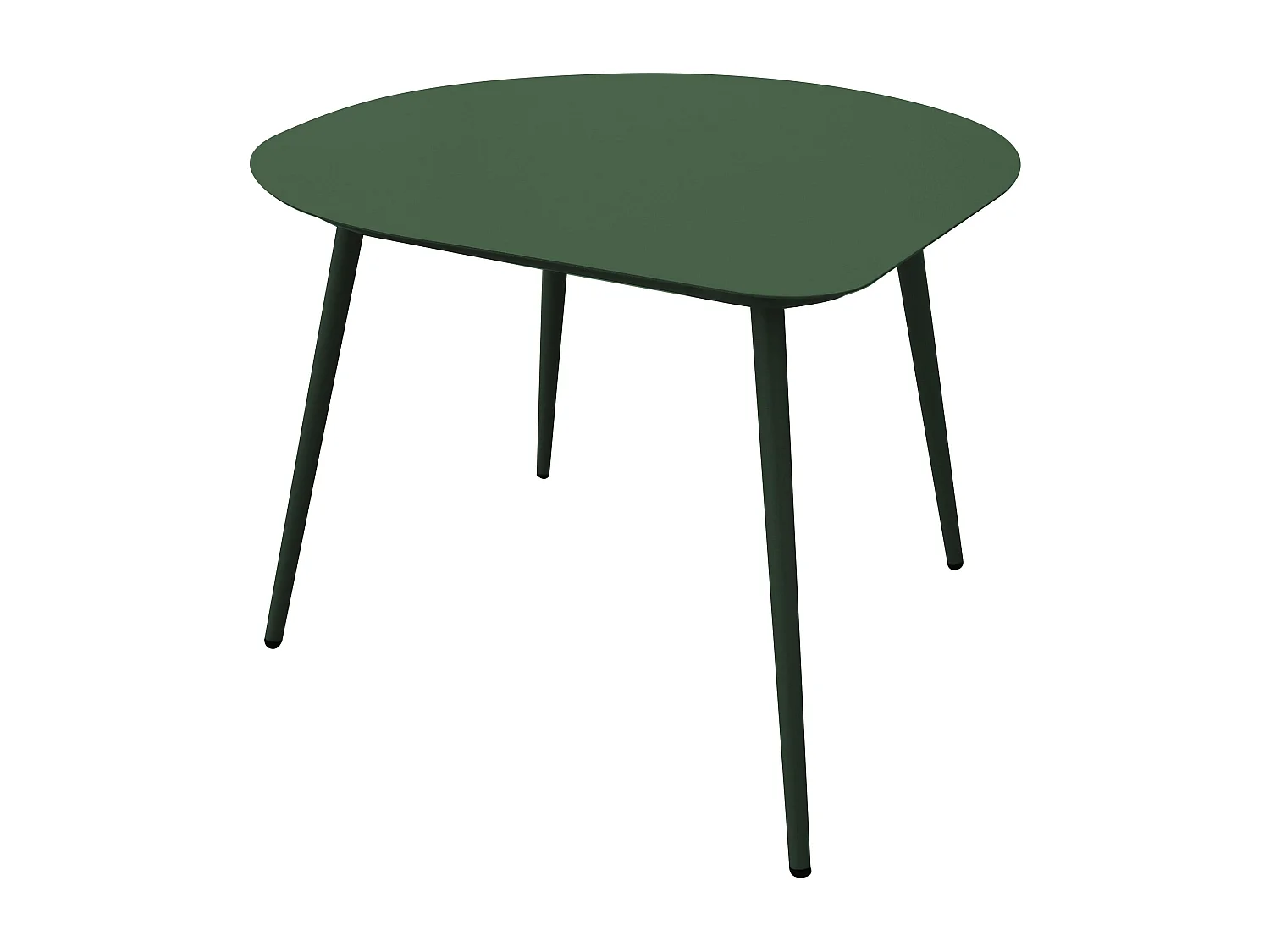 Lot de 2 tables basses de jardin en métal vert forêt et vert sauge