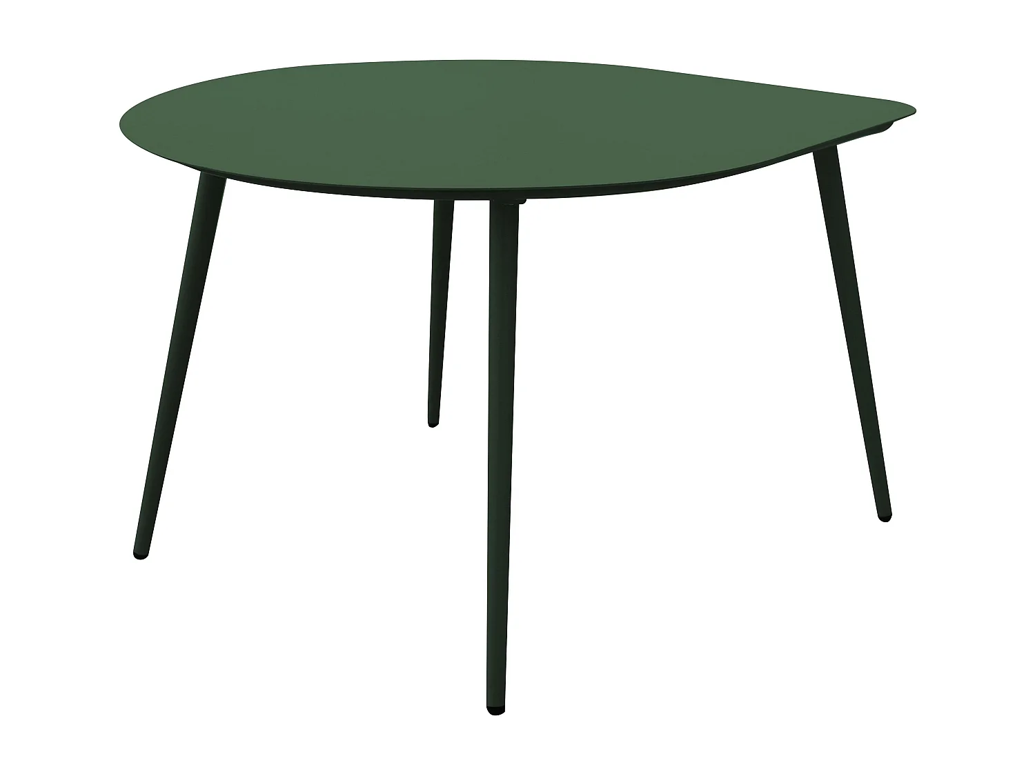Lot de 2 tables basses de jardin en métal vert forêt et vert sauge