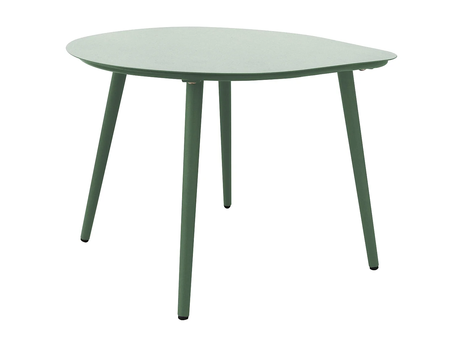 Lot de 2 tables basses de jardin en métal vert forêt et vert sauge