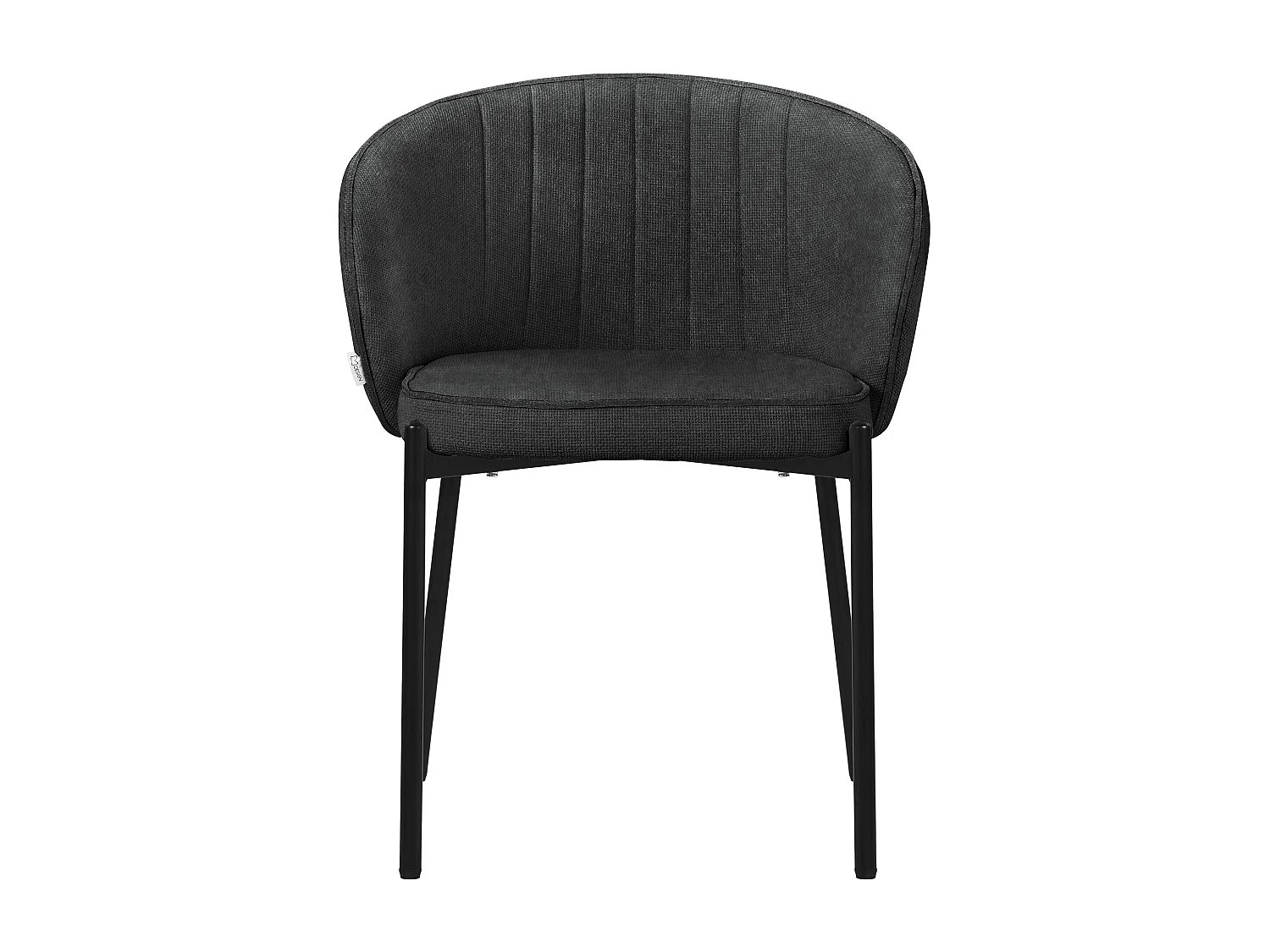 ML-Design Set 4x sedie da pranzo antracite in tessuto, mobili con schienale e gambe in metallo, poltroncine imbottiteda cucina, poltrone per soggiorno