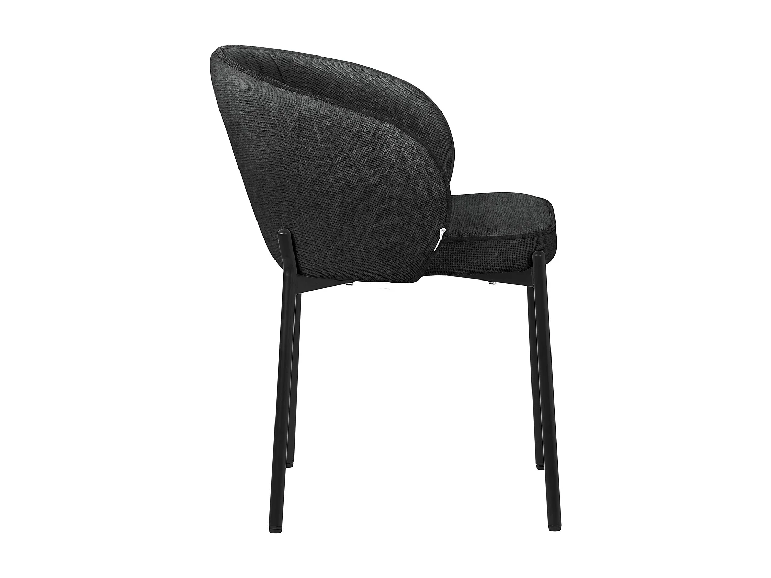 ML-Design Set 4x sedie da pranzo antracite in tessuto, mobili con schienale e gambe in metallo, poltroncine imbottiteda cucina, poltrone per soggiorno