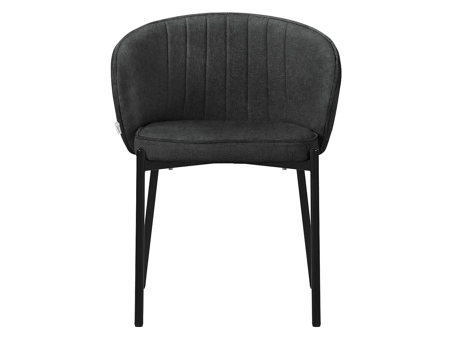ML-Design 4x Sillas de comedor antracita con revestimiento de tela, asiento sofá de salón con respaldo, mueble de cocina tapizado con patas de metal