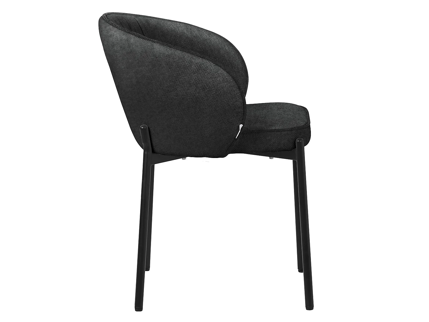 ML-Design 4x Sillas de comedor antracita con revestimiento de tela, asiento sofá de salón con respaldo, mueble de cocina tapizado con patas de metal