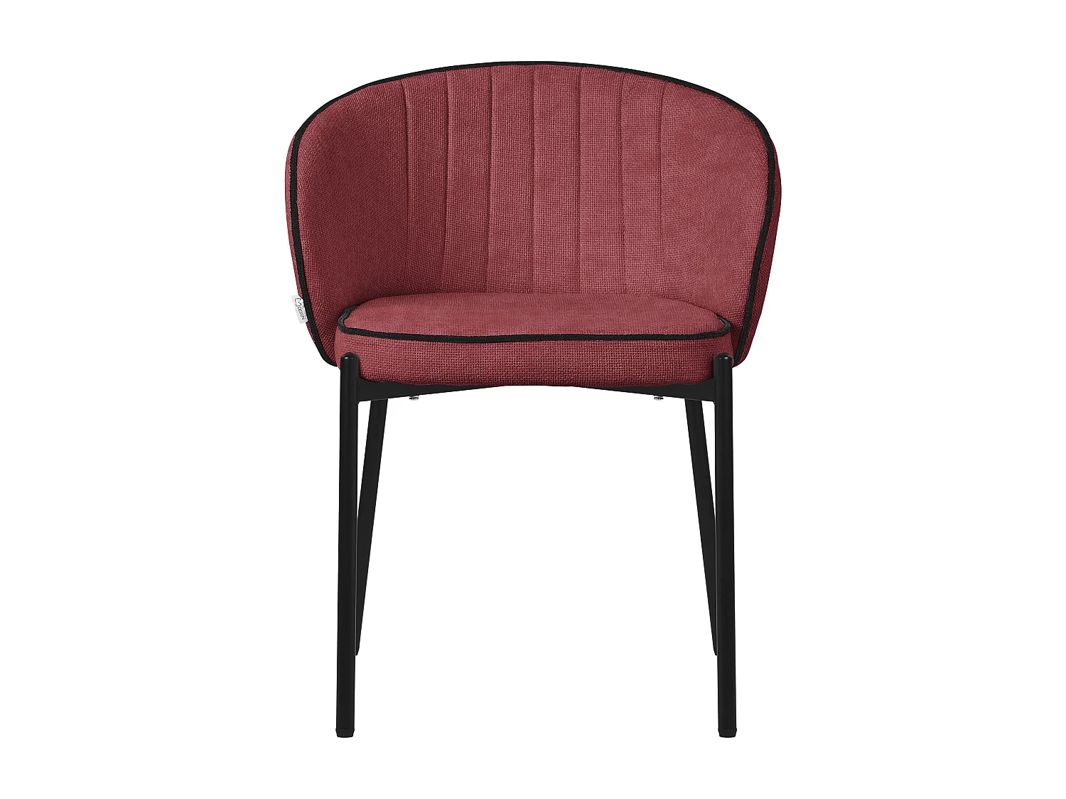 ML-Design 2x Sillas de comedor rojo con revestimiento de tela, asiento sofá de salón con respaldo, mueble de cocina tapizado con patas de metal