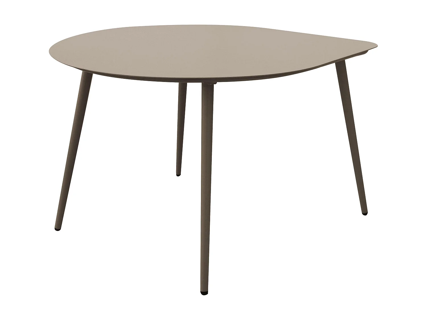 Lot de 2 tables basses de jardin en métal ivoire et taupe