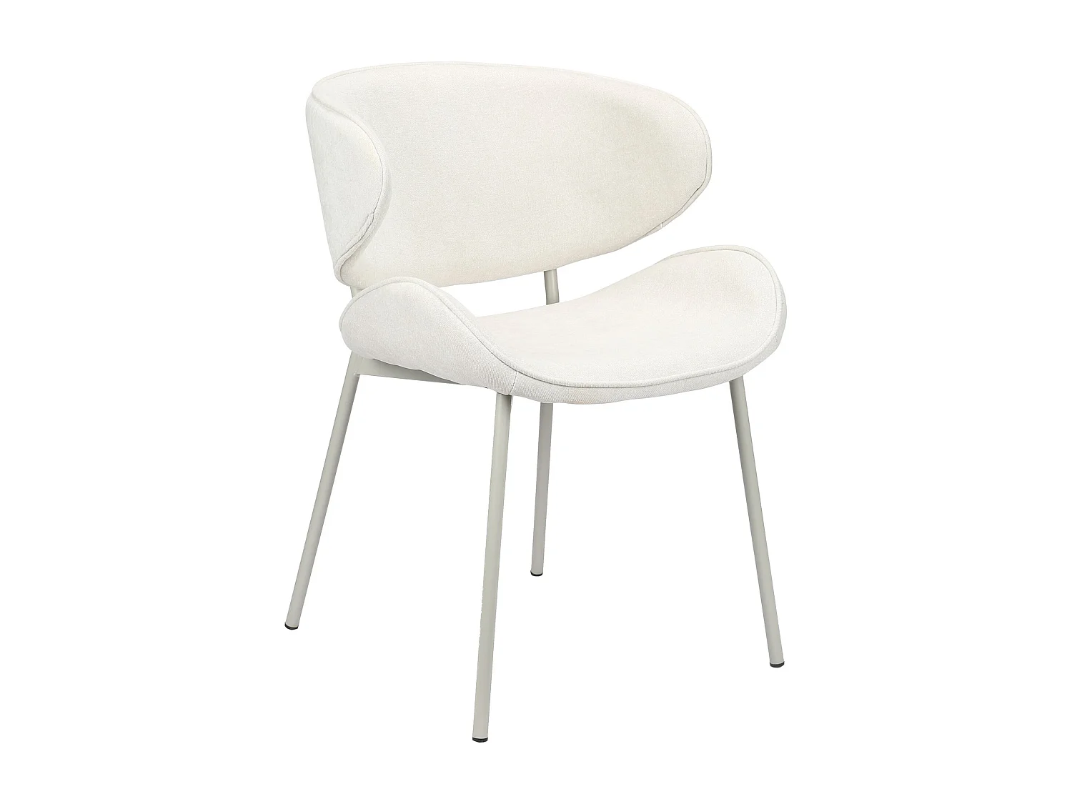 Silla de comedor acolchada – Chenilla fácil de limpiar crema – PRETICALLY