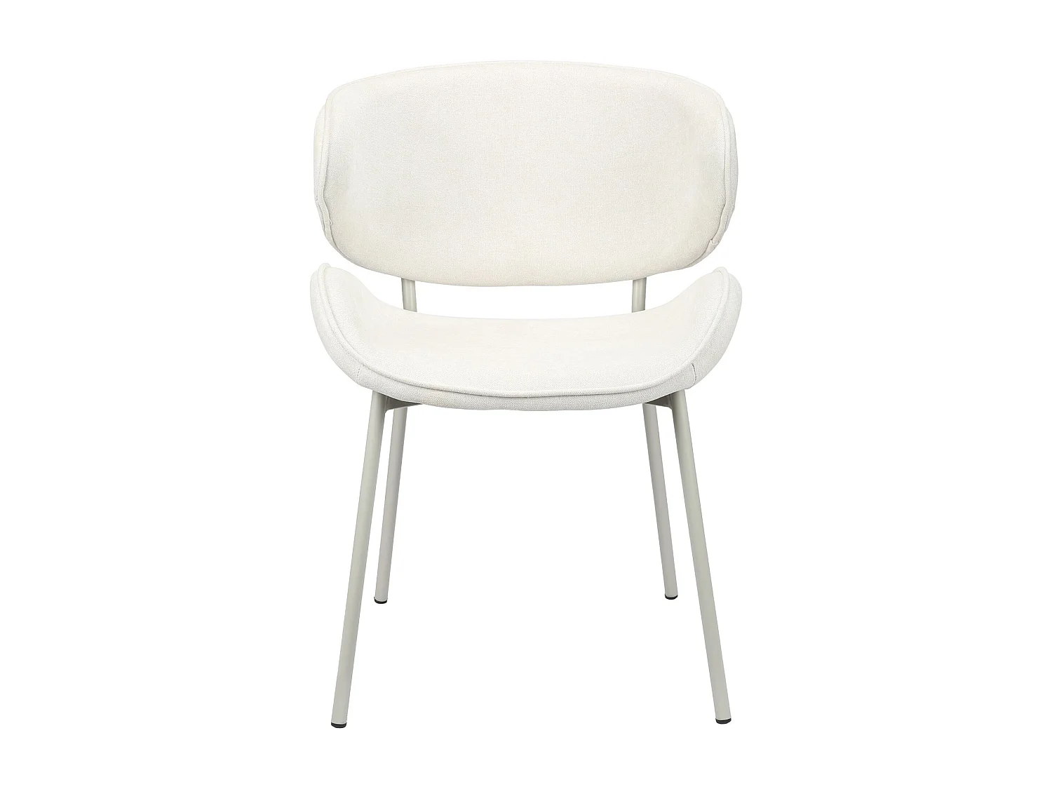 Silla de comedor acolchada – Chenilla fácil de limpiar crema – PRETICALLY