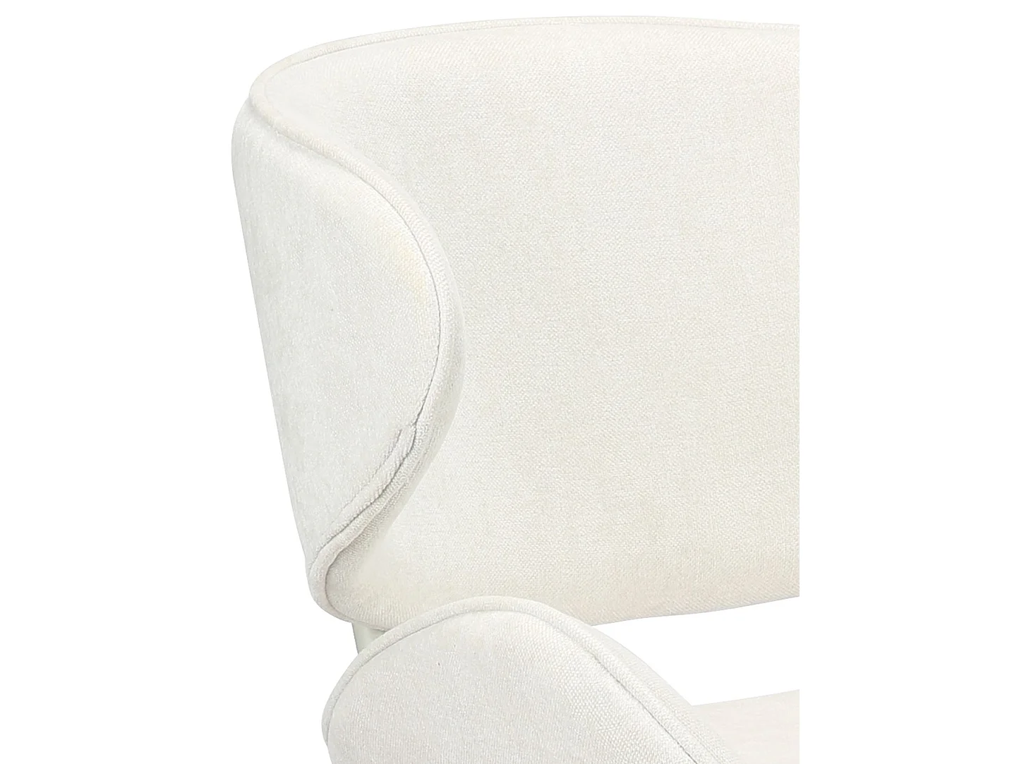 Silla de comedor acolchada – Chenilla fácil de limpiar crema – PRETICALLY