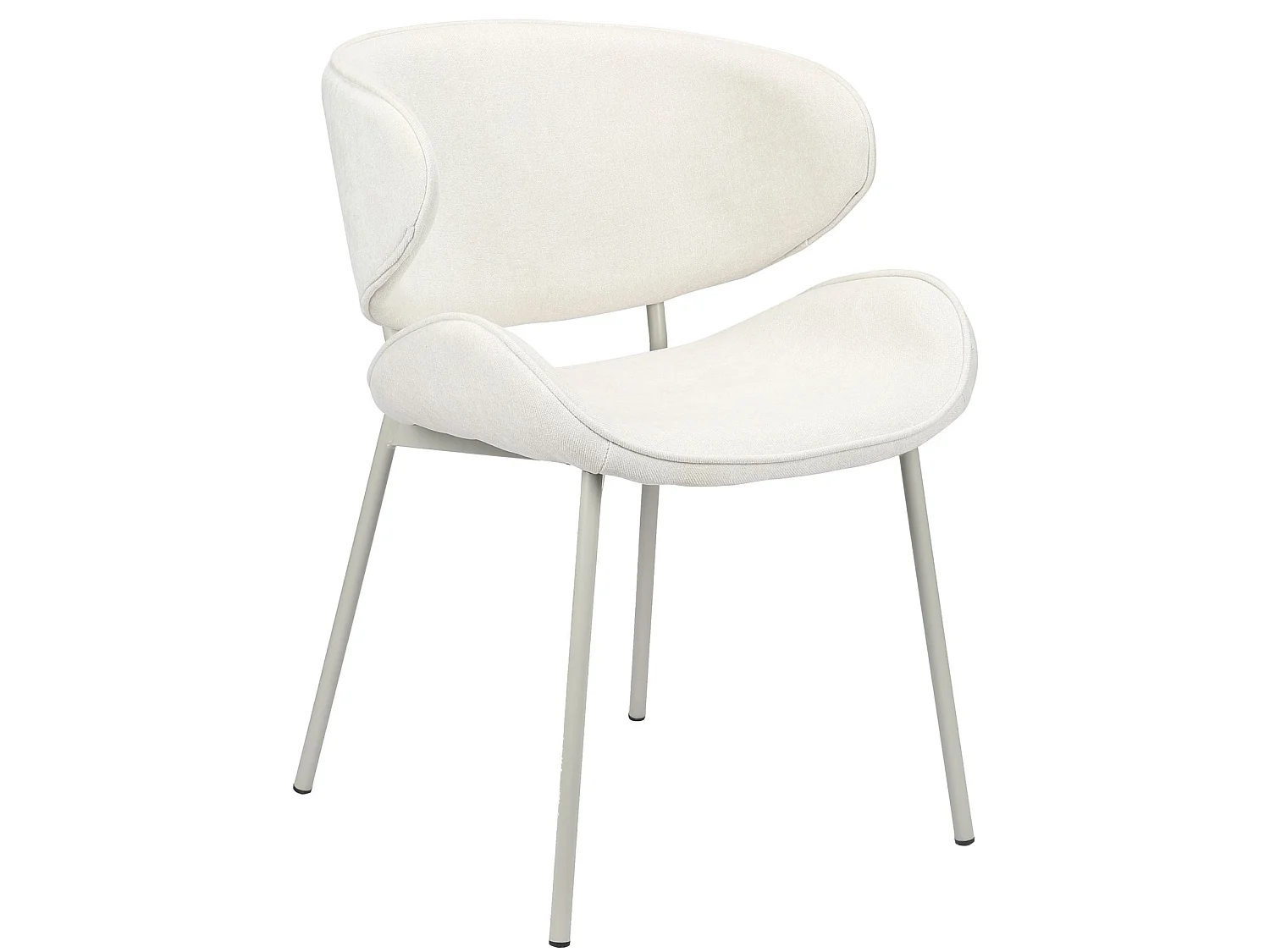 Chaise rembourrée – chenille facile d’entretien crème – PRETICALLY