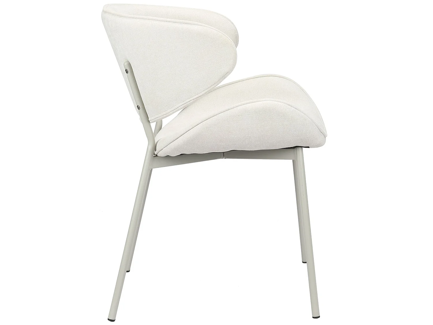 Chaise rembourrée – chenille facile d’entretien crème – PRETICALLY