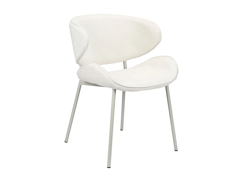 Chaise rembourrée – chenille facile d’entretien crème – PRETICALLY