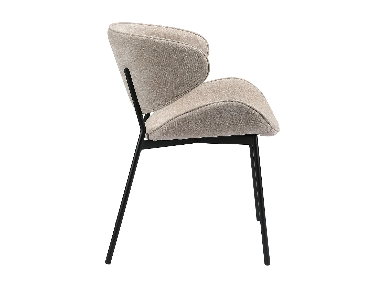 Silla de comedor acolchada – Chenilla fácil de limpiar beige – PRETICALLY