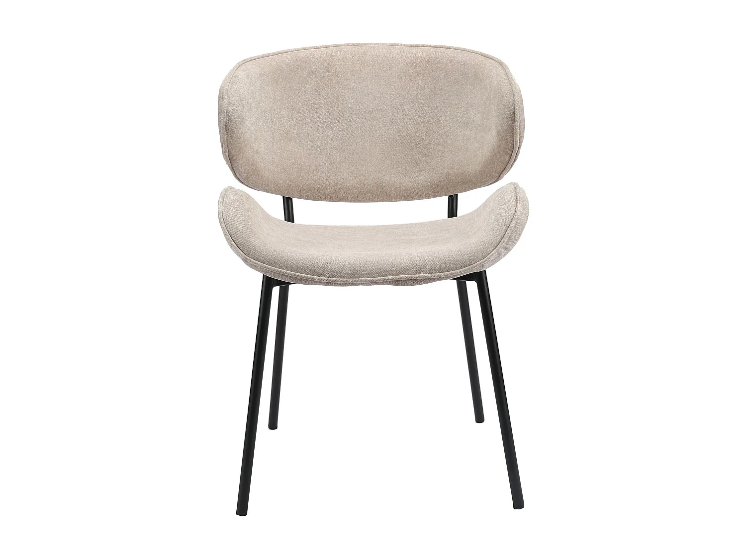 Silla de comedor acolchada – Chenilla fácil de limpiar beige – PRETICALLY