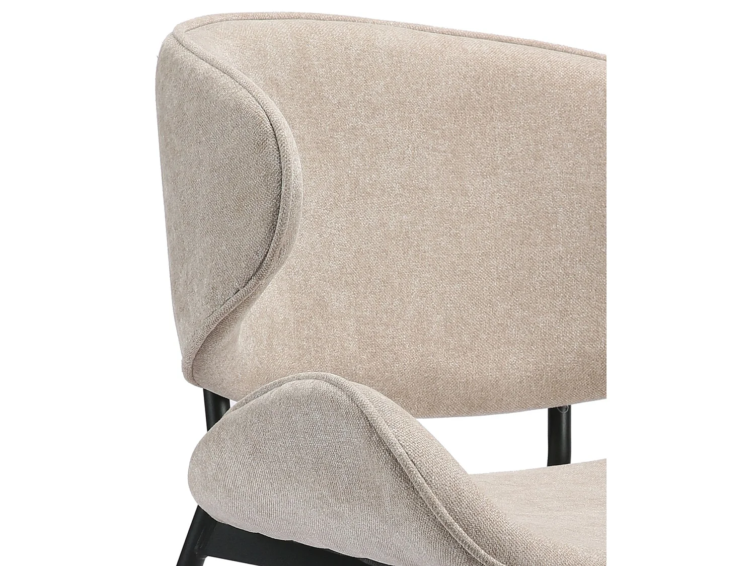 Silla de comedor acolchada – Chenilla fácil de limpiar beige – PRETICALLY