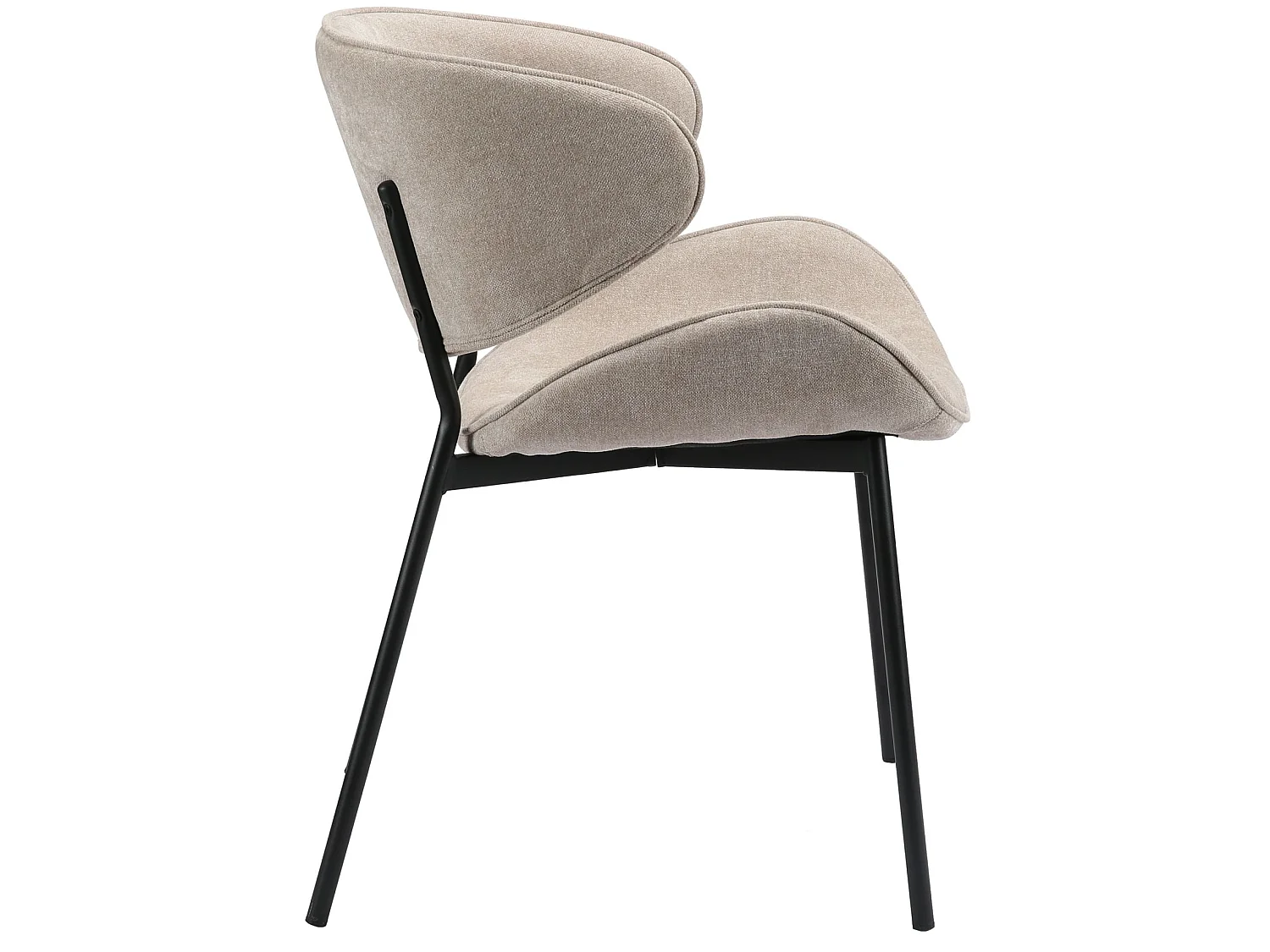 Sedia da pranzo imbottita – Ciniglia facile da pulire beige – PRETICALLY