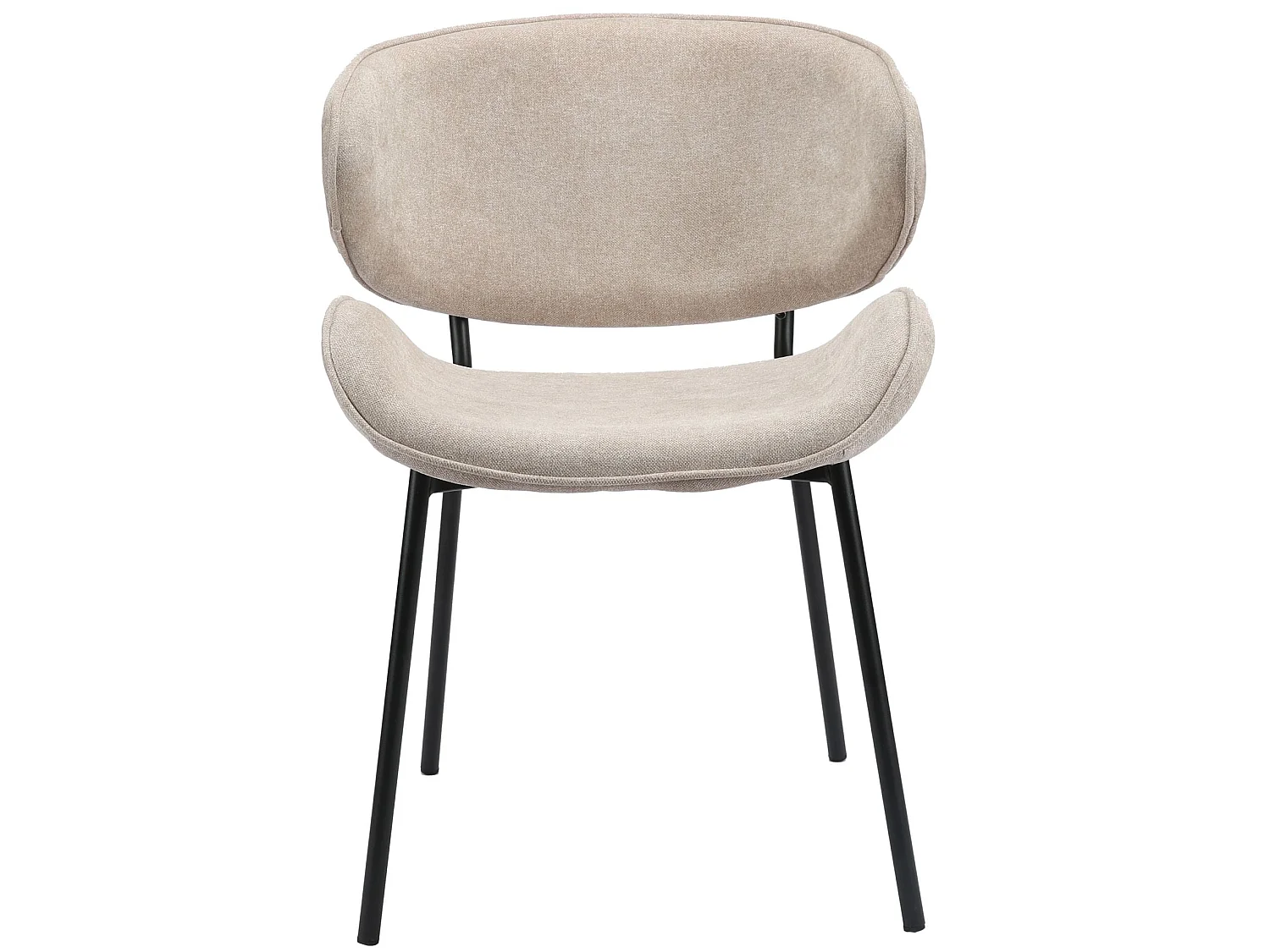 Sedia da pranzo imbottita – Ciniglia facile da pulire beige – PRETICALLY