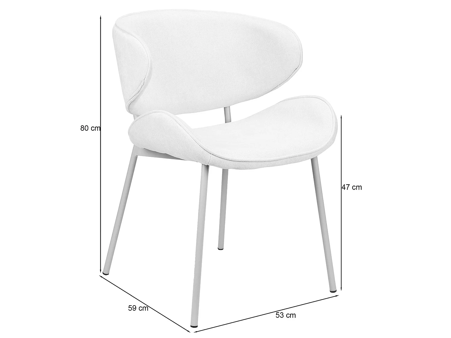 Sedia da pranzo imbottita – Ciniglia facile da pulire beige – PRETICALLY