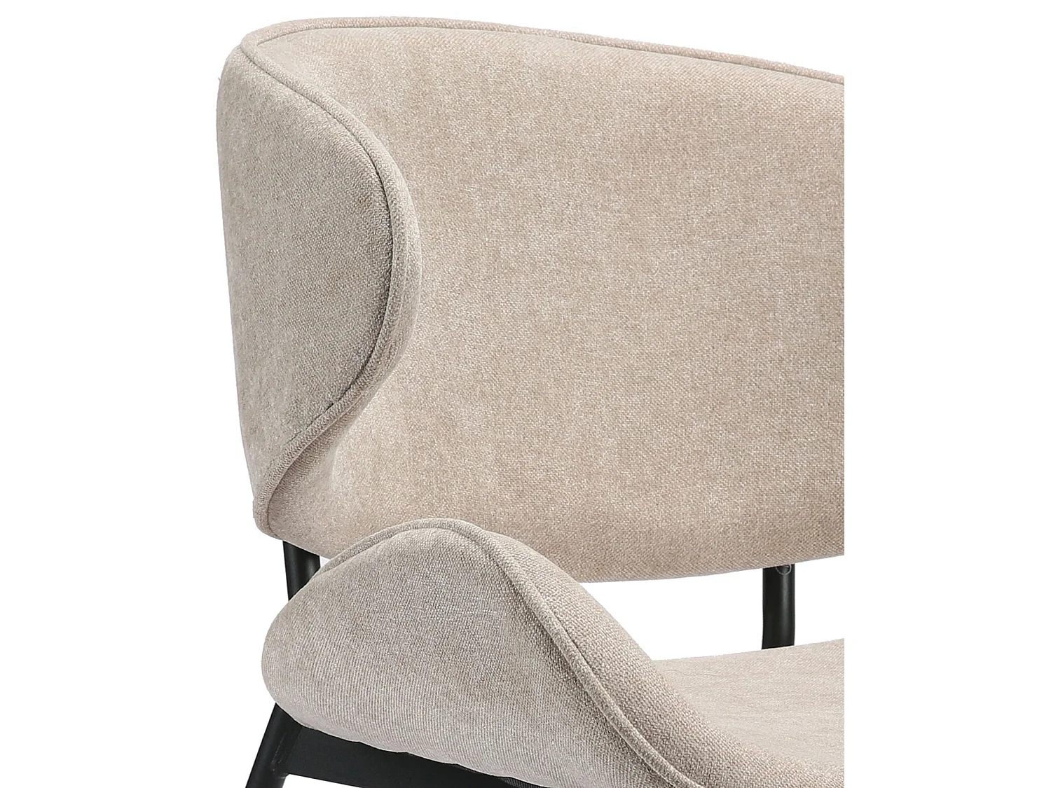 Sedia da pranzo imbottita – Ciniglia facile da pulire beige – PRETICALLY
