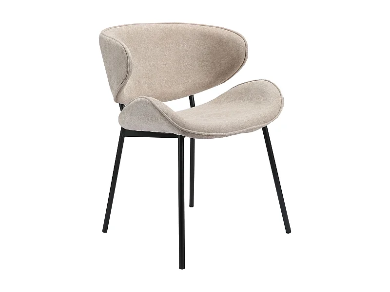 Polsterstuhl mit pflegeleichter Chenille – Beige – PRETICALLY