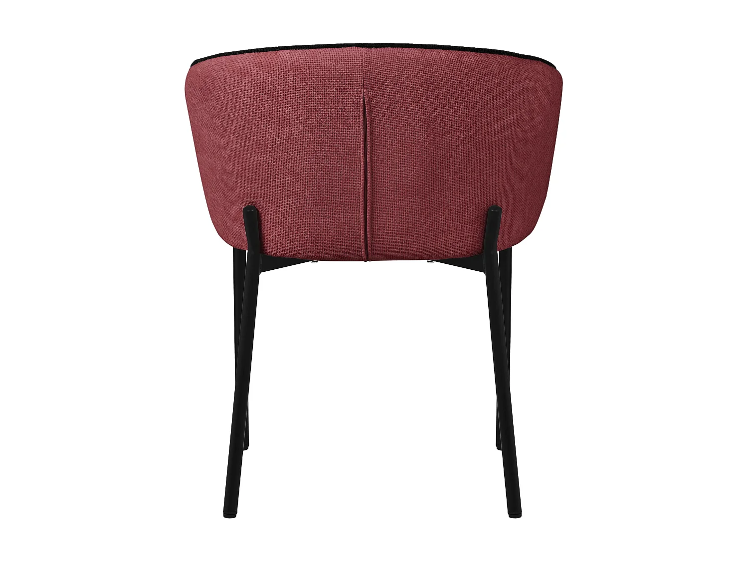 ML-Design 4x Sillas de comedor rojo con revestimiento de tela, asiento sofá de salón con respaldo, mueble de cocina tapizado con patas de metal