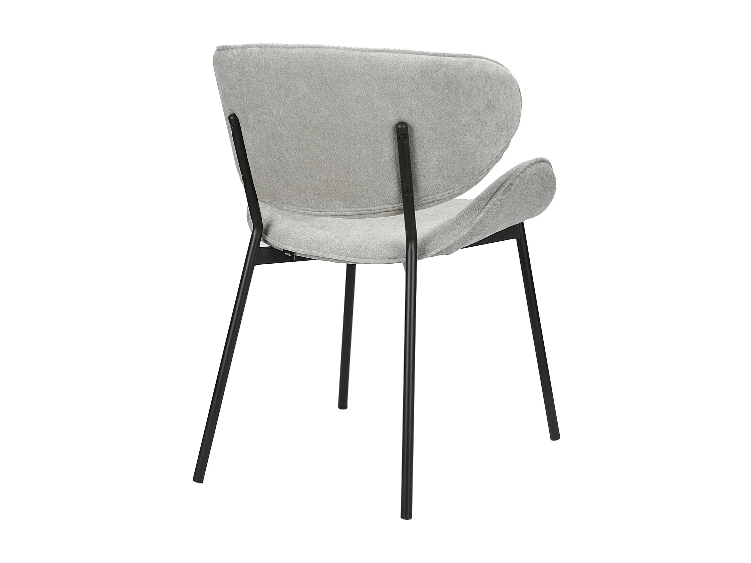 Silla de comedor acolchada – Chenilla fácil de limpiar gris claro – PRETICALLY