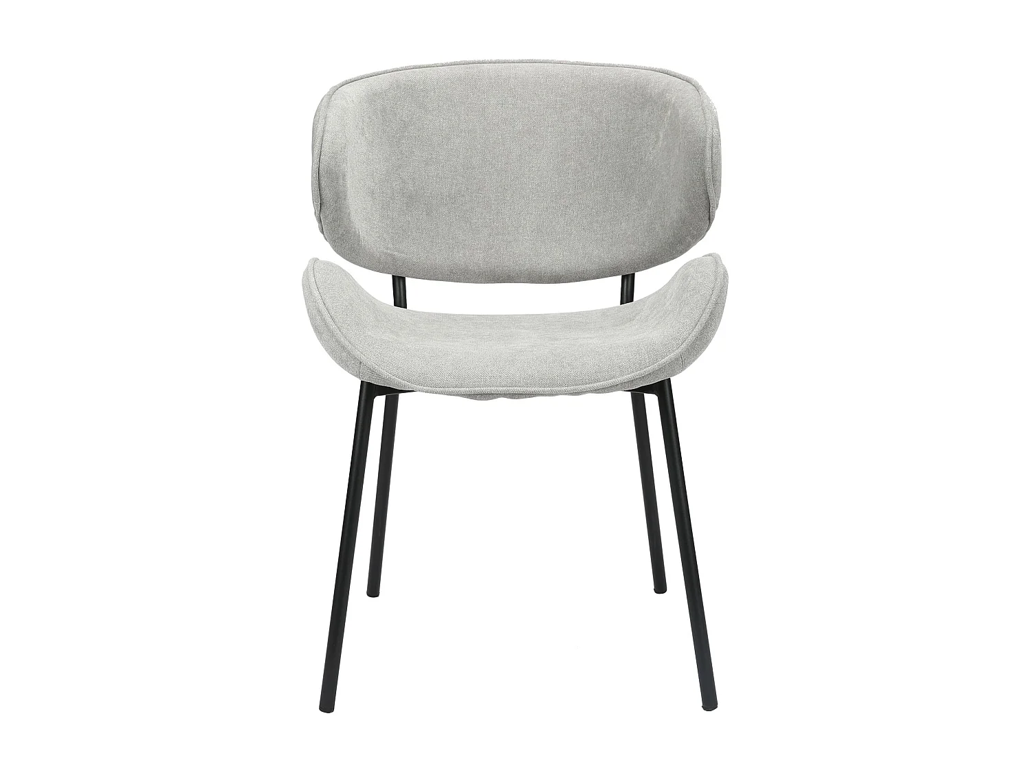 Silla de comedor acolchada – Chenilla fácil de limpiar gris claro – PRETICALLY