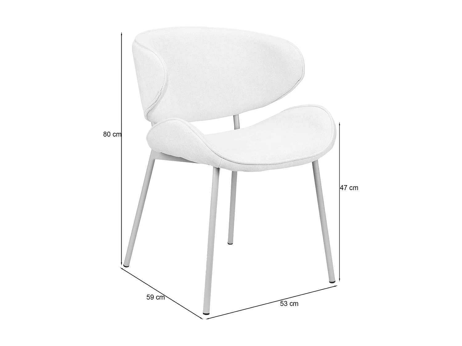 Silla de comedor acolchada – Chenilla fácil de limpiar gris claro – PRETICALLY