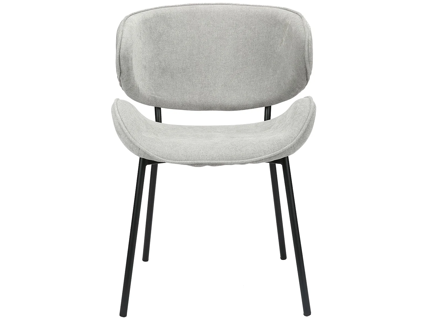 Chaise rembourrée – chenille facile d’entretien gris clair – PRETICALLY