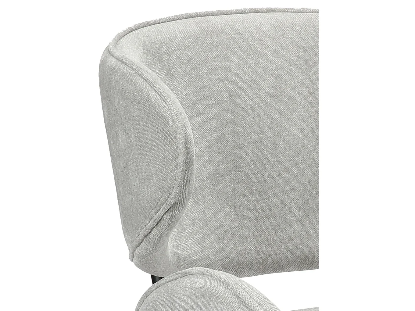 Chaise rembourrée – chenille facile d’entretien gris clair – PRETICALLY