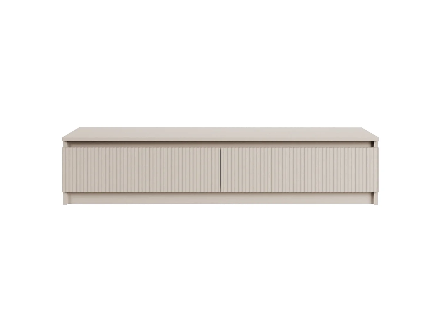 TV-Lowboard 2-türig mit geriffelter Front – Kaschmirgrau – 139 cm – SANDIA