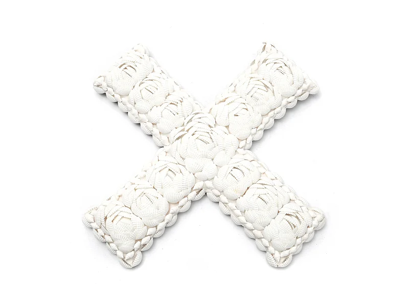 Décoration en coquillages - Blanc - L