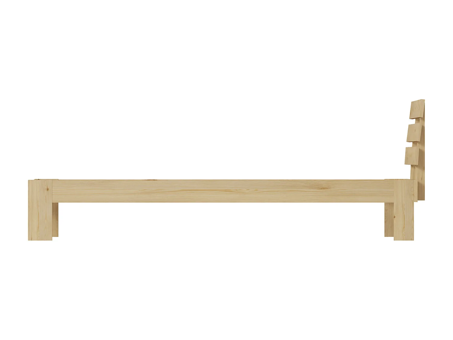 Lit en bois avec tête de lit 90x190cm FINN - HAPPY GARDEN