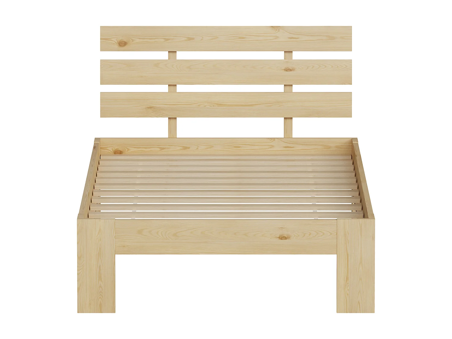 Lit en bois avec tête de lit 90x190cm FINN - HAPPY GARDEN