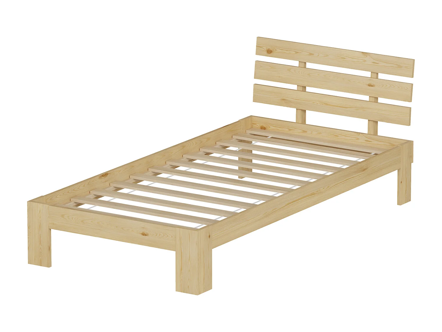 Cama de madeira com cabeceira 90x190cm FINN